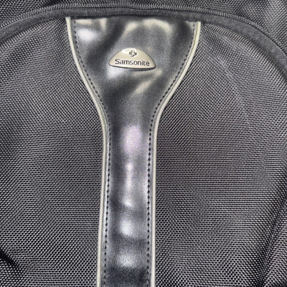 Samsonite Black Backpack Laptop Padded Travel 19x14" Carry On Bag 5 Zip - Picture 2 of 7